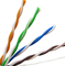 Bare Copper Network Fiber Cable , Solid 4 Pair Cat5e UTP Cable With Orange Color supplier